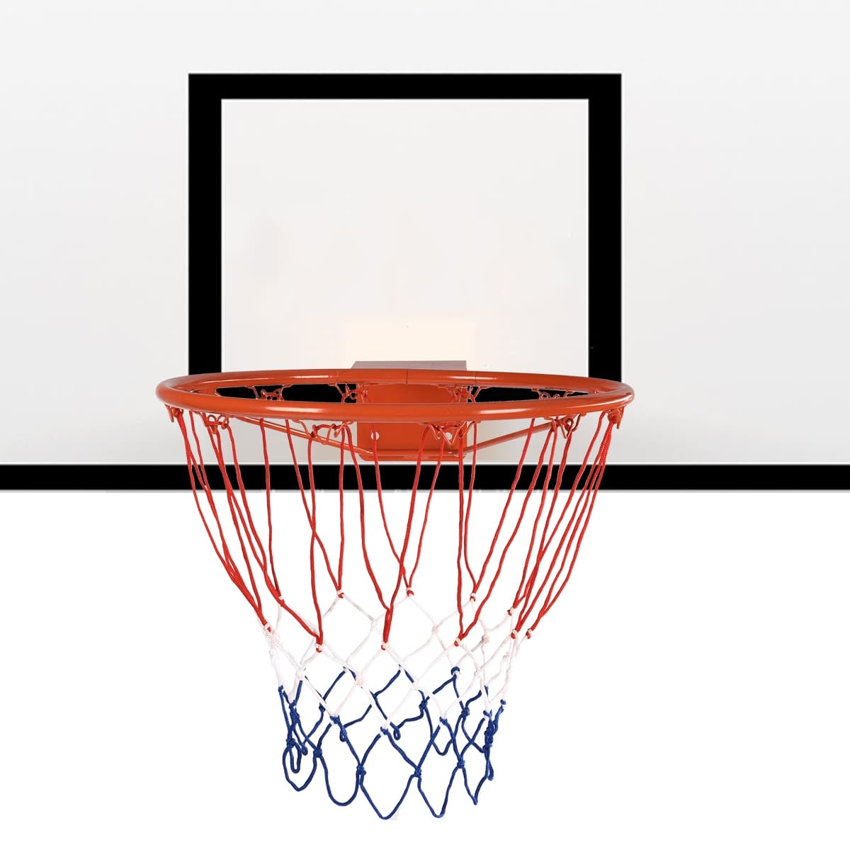 CostwayJante de Basketball 46 CM Panier de Basket avec Filet en Nylon Fixation Murale pour Adultes/Enfants en Acier et PE