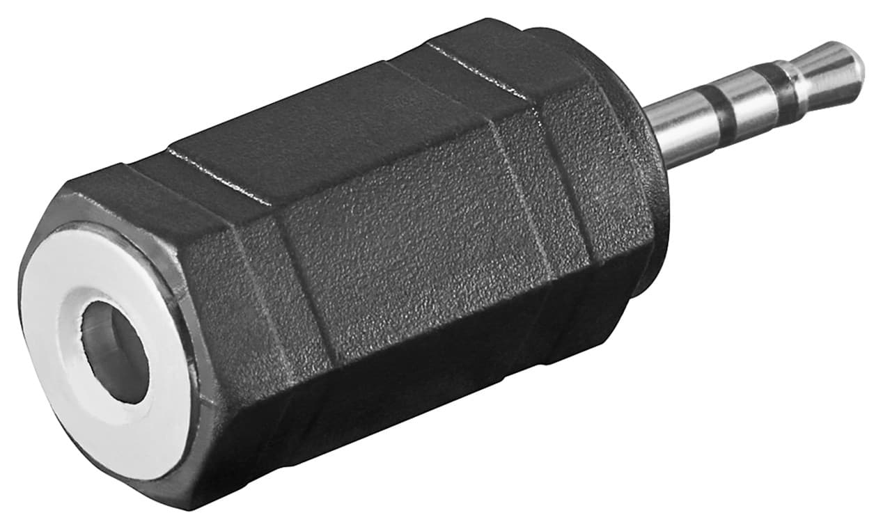 Adaptateur casque Goobay, prise AUX 2,5 mm vers 3,5 mm