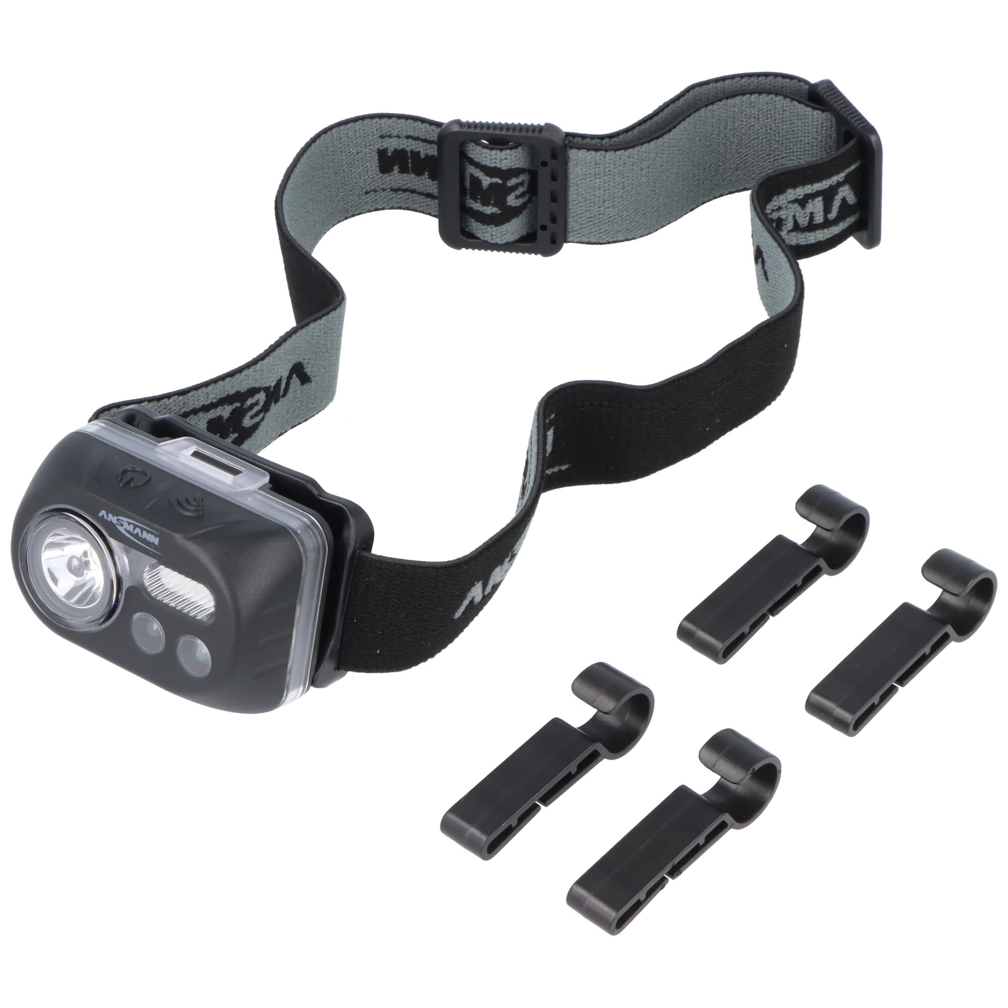 Lampe frontale Ansmann HD230BS, lampe frontale à capteur, 2 sources lumineuses, 230 lumens, à piles