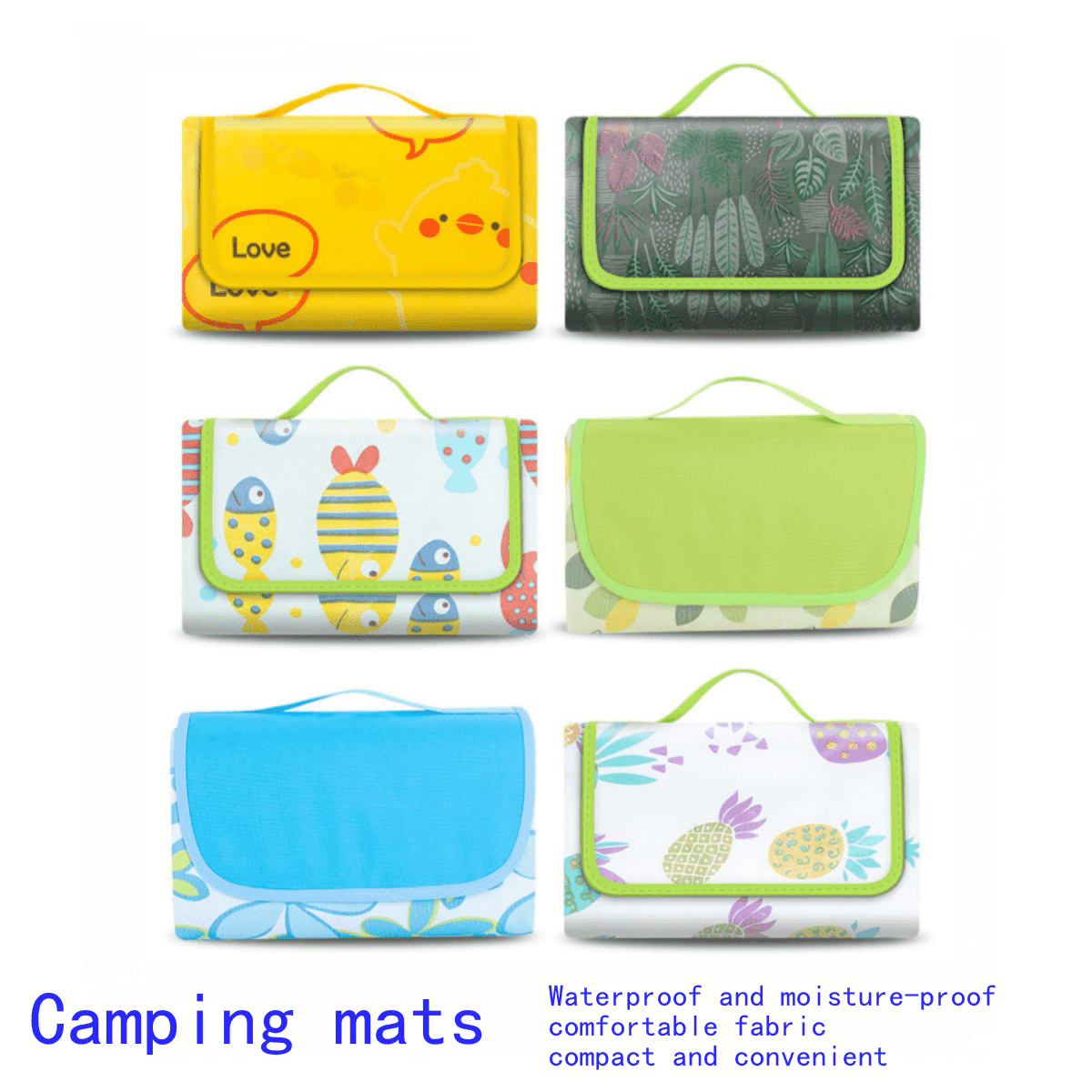 Tapis de piquenique en non-tissé imperméable, tapis de camping résistant à l'humidité pour tente extérieure, tapis de sol portable pour camping