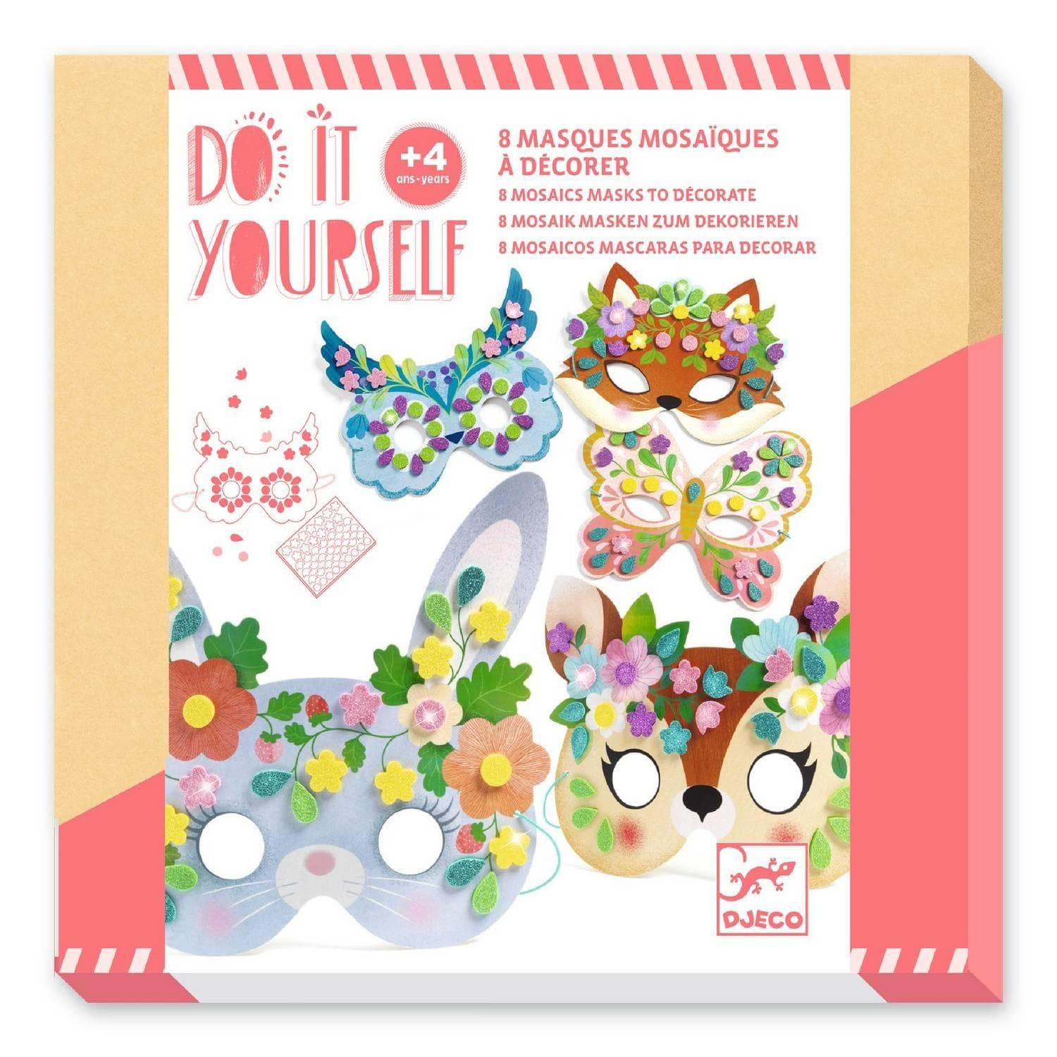 DIY Masques Mosaïques : Animaux de la forêt