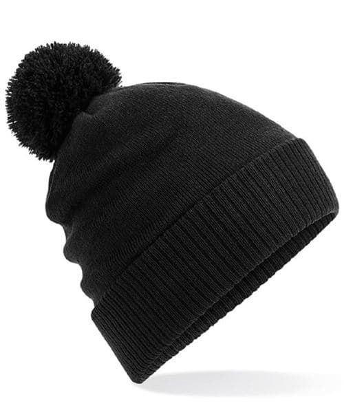 Beechfield - Bonnet a pompon adulte - B439 - noir - taille:Taille unique