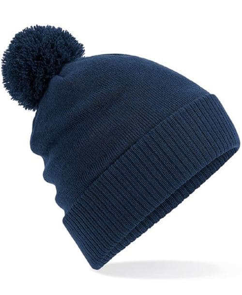Beechfield - Bonnet a pompon adulte - B439 - bleu marine - taille:Taille unique